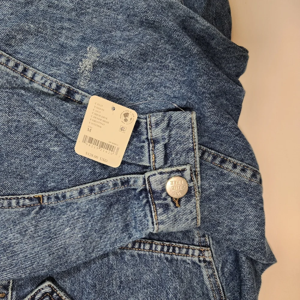 NWT‎ Free People We The Free Women's Jade Denim Jacket in High Dive Size M - Picture 8 of 16